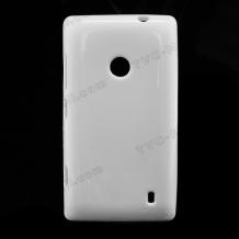 Силиконов гръб / калъф / ТПУ за Nokia Lumia 520 / Nokia Lumia 525 - бял