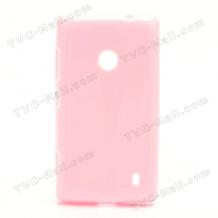Силиконов гръб / калъф / ТПУ за Nokia Lumia 520 / Nokia Lumia 525 - розов