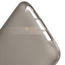 Силиконов калъф / гръб / TPU за LG Optimus G2 D802 / LG G2 - сив / прозрачен