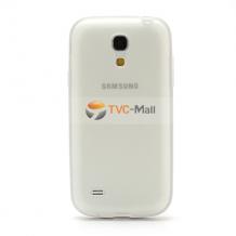 Силиконов калъф / гръб / ТПУ за Samsung Galaxy S4 mini i9190 / i9192 / i9195 - прозрачен с бял кант