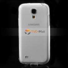 Силиконов калъф / гръб / ТПУ за Samsung Galaxy S4 mini i9190 / i9192 / i9195 - бял прозрачен