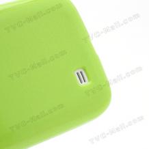 Силиконов калъф / гръб / ТПУ за Samsung Galaxy S4 mini i9190 / i9192 / i9195 - зелен / мат