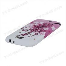 Силиконов калъф / гръб / TPU за Samsung Galaxy Note 2 II N7100 - peach blossom