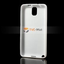 Силиконов калъф / гръб / TPU за Samsung Galaxy Note 3 - матиран бял