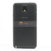 Силиконов калъф / гръб / TPU за Samsung Galaxy Note 3 N9000 / Note III N9005 - сив / мат