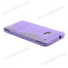 Силиконов калъф / гръб / TPU S-Line за HTC One M7 - лилав