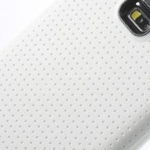 Силиконов калъф / гръб / TPU за Samsung Galaxy S5 G900 / Samsung S5 - бял / Grid