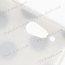 Силиконов гръб ТПУ за Sony Xperia Go ST27i - бял на черни точки