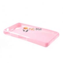 Силиконов калъф / гръб / TPU за Sony Xperia Z1 Compact - розов / матиран