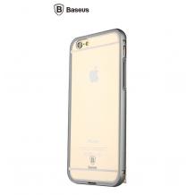 Луксозен твърд гръб BASEUS Crystal Series за Apple iPhone 6 4.7'' - прозрачен със сив кант