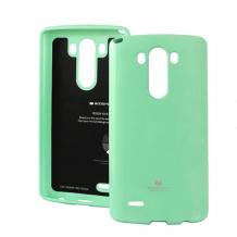 Луксозен силиконов калъф / гръб / TPU Mercury GOOSPERY Jelly Case за LG G4 - светло зелен