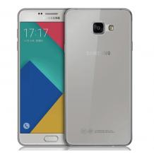Ултра тънък силиконов калъф / гръб / TPU Ultra Thin за Samsung Galaxy A9 - прозрачен / сив