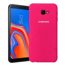 Оригинален гръб Silicone Cover за Samsung Galaxy J4 Plus 2018 - цикламен