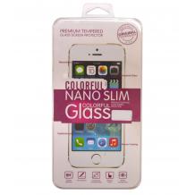 Стъклен скрийн протектор / Tempered Colorful Nano Slim Tempered Glass Mirror Screen Protector / 2 в 1 за Apple iPhone 6 4.7 - златен / лице и гръб
