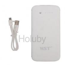 Външна батерия / Universal Power Bank WST A28 / Micro USB Data Cable 8000mAh - бял