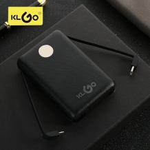 Универсална външна батерия Power Bank KLGO KP-52 3in1 / Lightning, Micro USB, Type-C 10000mAh - черна