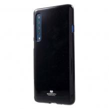 Луксозен силиконов калъф / гръб / TPU Mercury GOOSPERY Jelly Case за Samsung Galaxy A7 2018 A750F - черен