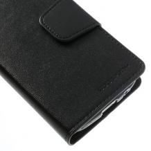 Луксозен кожен калъф Flip тефтер Mercury Goospery Sonata Diary Case за Samsung Galaxy S4 I9500 / Samsung S4 I9505 - черен