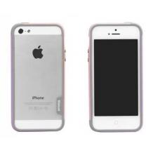 Силиконов бъмпер / Bumper / Walnutt за Apple iPhone 5C - розово и сиво