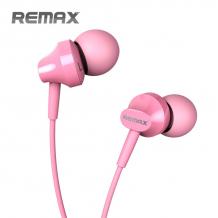 Оригинални стерео слушалки Remax RM-501 / handsfree / - розови