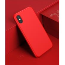 Луксозен силиконов калъф / гръб / TPU Baseus Original LSR Protective Case за Apple iPhone X - червен