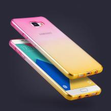 Силиконов гръб / калъф / TPU за Samsung Galaxy A5 2016 A510 - розово и жълто / преливащ