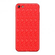 Луксозен твърд калъф / гръб / Baseus Plaid Case Back Cover Skin за Apple iPhone 7 Plus / iPhone 8 Plus - червен