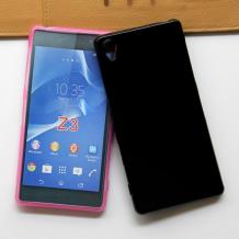 Силиконов гръб / калъф / TPU за Sony Xperia Z3 - черен / мат