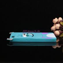 Силиконов калъф / гръб / TPU 3D за Huawei P9 - Monsters / син