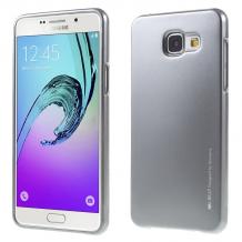 Луксозен силиконов калъф / гръб / TPU MERCURY i-Jelly Case Metallic Finish за Samsung Galaxy A5 2016 A510 - тъмно сив