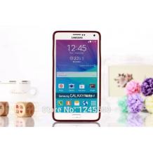 Силиконов калъф / гръб / Walnutt TPU за Samsung Galaxy Note 4 N910 / Samsung Note 4 - червен / бял кант