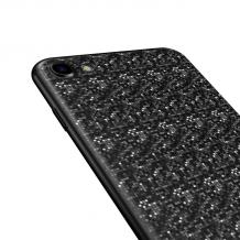 Луксозен твърд гръб Baseus Plaid Case Back Cover Skin за Apple iPhone 7 / iPhone 8 - черен