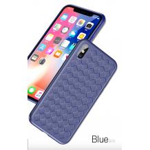 Луксозен гръб BASEUS Weaving Grid за Apple iPhone X - син