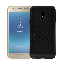 Силиконов калъф / гръб / TPU за Samsung Galaxy J7 2017 J730 - черен / Grid