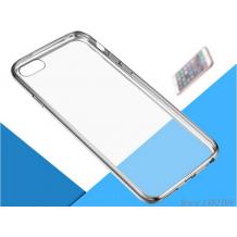 Луксозен силиконов калъф / гръб / TPU за Apple iPhone 5 / iPhone 5S / iPhone SE - сребрист / брокат / Glitter 2in1
