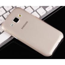 Ултра тънък силиконов калъф / гръб / TPU Ultra Thin за Samsung Galaxy J1 - сив