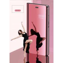Луксозен калъф Clear View Cover с твърд гръб за Huawei Mate 20 Pro - Rose Gold