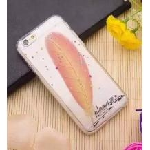 Силиконов калъф / гръб / TPU за Apple iPhone 6 / iPhone 6S - Plumage / оранжево перо