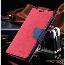 Кожен калъф Flip тефтер Mercury Fancy Diary със стойка за Sony Xperia Z3 Compact / Z3 Mini - червено и тъмно синьо