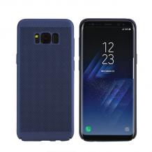 Твърд гръб за Samsung Galaxy S8 G950 - тъмно син / Grid