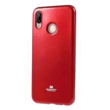 Луксозен силиконов калъф / гръб / TPU Mercury GOOSPERY Jelly Case за Huawei Honor 8X - червен