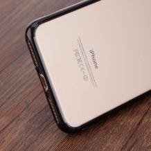 Луксозен твърд гръб Rock Pure Series Ultra Thin Case за Apple iPhone 7 Plus - прозрачен / черен кант