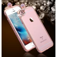 Луксозен бъмпер с камъни за Apple iPhone 6 / iPhone 6S - Gold Rose