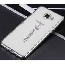 Луксозен твърд гръб за Samsung Galaxy A5 2016 A510 - прозрачен / сребрист кант