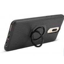 Силиконов калъф / гръб / TPU iFace Hamee Magnetic Finger Ring Car Holder за Xiaomi Redmi 8A - черен