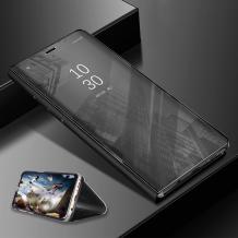 Луксозен калъф Clear View Cover с твърд гръб за Huawei Honor View 20 - черен