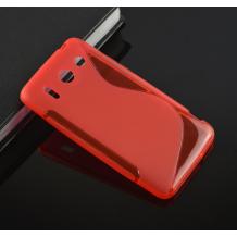 Силиконов калъф / гръб / TPU S-Line за Huawei U8951 Ascend G510 - червен