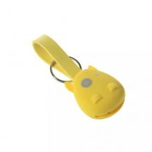 USB кабел за зареждане и пренос на данни 2 in 1 / Micro USB + iPhone 5 / 5S - Cow Keychain / жълт