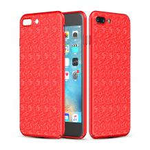 Луксозен твърд калъф / гръб / Baseus Plaid Case Back Cover Skin за Apple iPhone 7 Plus / iPhone 8 Plus - червен