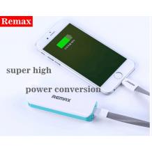 Външна батерия / Power Bank REMAX 2600 mAh за Samsung, Apple, LG, HTC, Sony, Nokia, BlackBerry, Huawei и др. - бяла със синьо